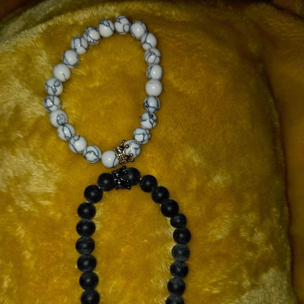 Shein Black and White couples bracelets